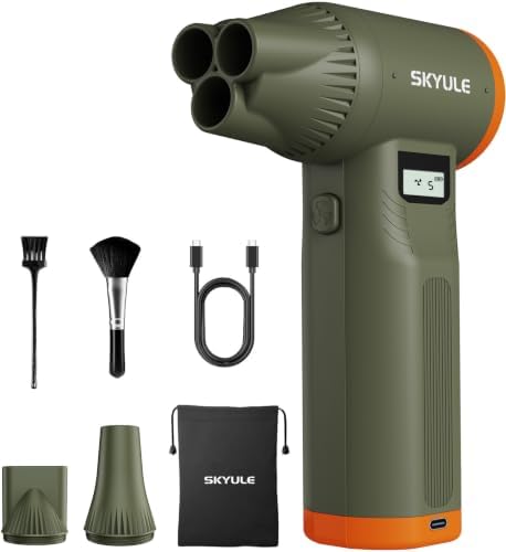 SKYULE RS40 Ultra Compressed Air Duster, 260MPH & 640G Hurricane Airflow by Unknown