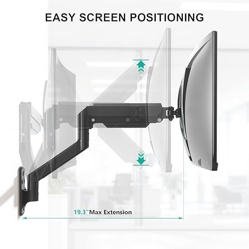WALI Single Monitor Wall Mount for 17-34 inch Computer Screens，up to 22 lbs - Image 4