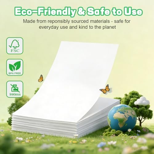 Portable Printer & 100 Sheets 8.5"x11" Fanfold Thermal Paper US Letter Size for Home, car, Office, School, etc - Image 4