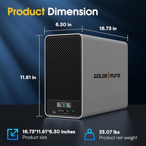 GOLDENMATE 1500VA/1000W Lithium UPS Battery Backup & Surge Protector, White - Image 6