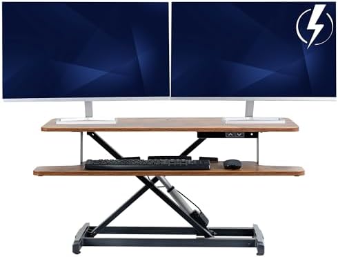 VIVO Vintage Brown 36 inch Electric Desk Converter, DESK-VE36N by VIVO