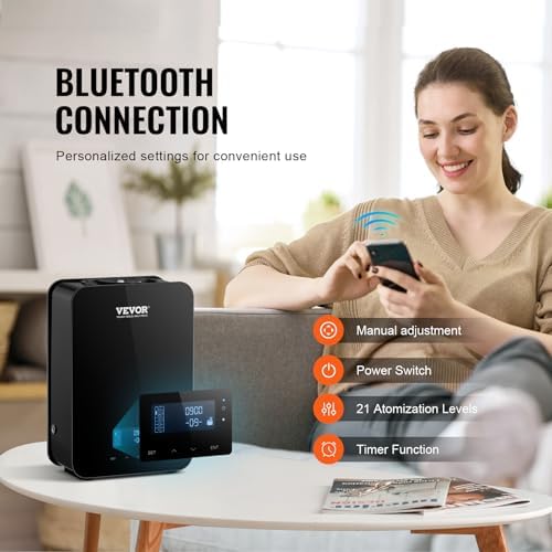 VEVOR Upgrade HVAC Scent Diffuser, Smart Scent Air Machine for Home, 180ML with Cold Air Technology, Waterless Essential Oil Diffuser, Cover Up to 2000 Sq.Ft for Living Room, Office, Spa, Hotel - Image 5