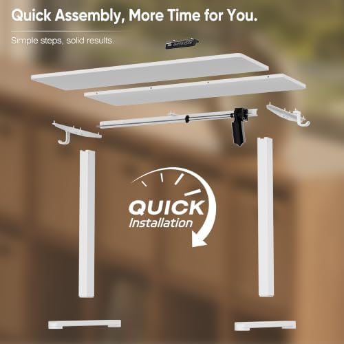 Monomi 39.4" Electric Standing Desk, Height Adjustable sit Stand up,White - Image 4