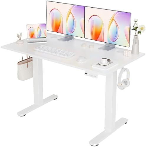 YDN 48 x 24 Inch Warm White Electric Standing Desk by YDN