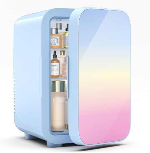 BEICHEN Mini Fridge,6 Liter / 8 Can Makeup Fridge for Skincare, Drink by BEICHEN