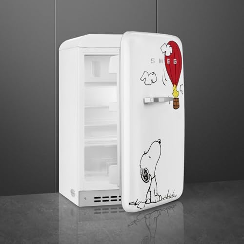 Smeg FAB10 50's Retro Style Aesthetic Refrigerator with 4.48 Cu Total Capacity, 2 Glass Shelves, LED Internal Light, 22-Inches, Peanuts Snoopy Right Hand Hinge. FAB10URDSN3 - Image 3