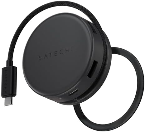 Satechi OntheGo 7-in-1 USB-C Hub, 4K/60Hz HDMI, 100W PD, Space Black by Satechi