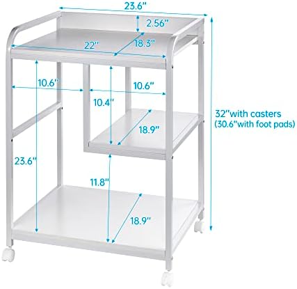 Fannova Large Printer & PC Tower Stand with Wheels for Home Office Storage - Image 2