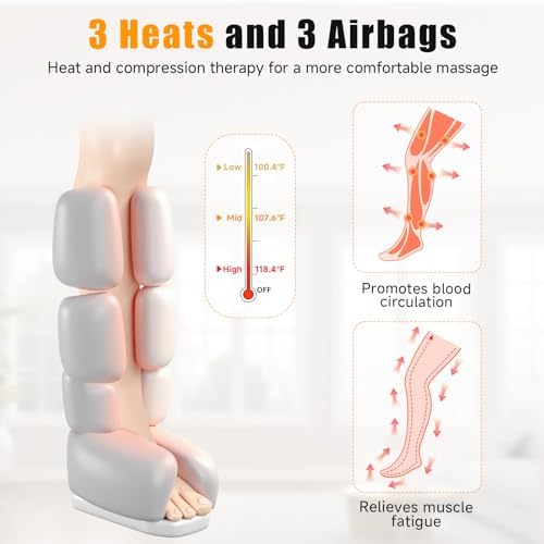 Leg Compression Massager with Heat for Circulation and Pain Relief - Image 6