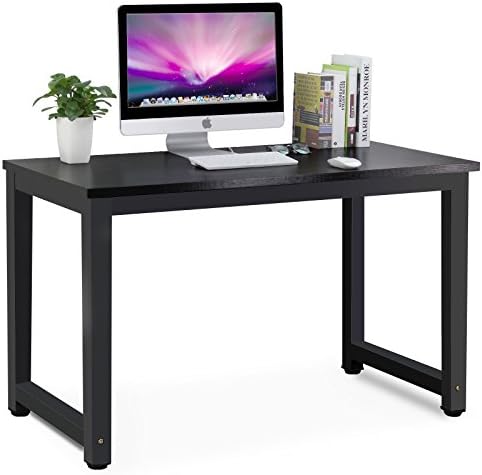 Tribesigns Computer Desk, 47 inch Modern Simple Office Desk Computer Table Study Writing Desk for Home Office, Black by Tribesigns
