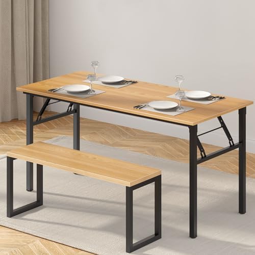 Need Office Computer Desk 60 Inch Sturdy Folding Laptop Table Teak - Image 6