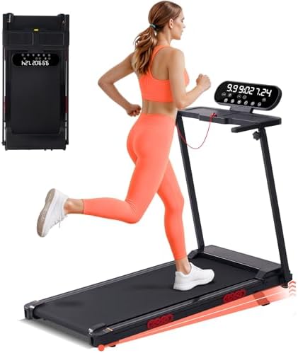 MCRG Walking Pad with Incline, Portable Treadmill with Handle Bar for Home, 3.0HP Electric Home Walking pad Treadmill, 0.6-7.6MPH Mini Under Desk Treadmills for Exercising with Handles Incline, 350LBS by MCRGTREADMILL