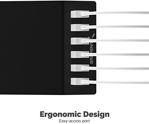SABRENT 60W 6-Port USB Charging Station, Auto-Detect, UL (AX-FLCH-B) - Image 6