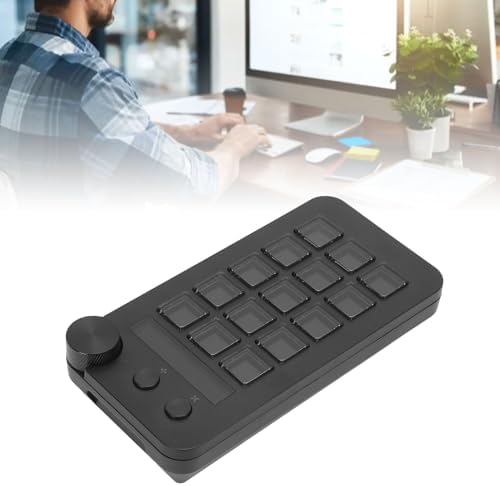 Stream Controller, Stream Control Deck with Knob 15 Macro Keys, Customizable Visual Keyboard Trigger Actions in Apps Software for PC, LCD Keys Stream Controller (Black) - Image 7