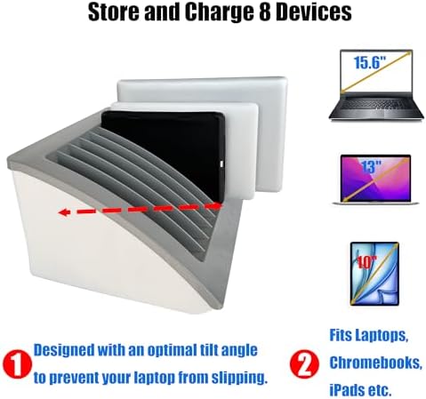 8-Device Laptop & Tablet Charging Station with Surge Protection - Image 6