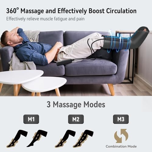 FIT KING Leg Compression Massager for Circulation & Pain Relief, 3 Timers - Image 3