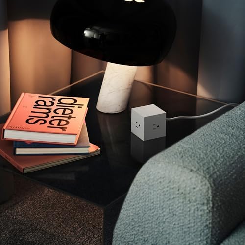 Avolt Square 1 Opal White Power Strip Cube, 5.9ft, 3 Outlets, 2 USB-C - Image 3