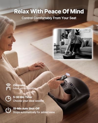 Shiatsu Foot Massager with Heat and Air Compression for Plantar Fasciitis - Image 5