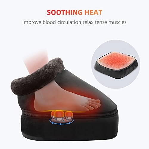 COMFIER Foot Warmer Massager,Gifts for Women,Men,Shiatsu Foot Massager with Heat, Electric Heating Pad for Back Feet,Back Massager for Pain Relief(Black) - Image 3