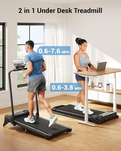 THERUN Walking Pad with Handle Bar, 300 lbs 6.2 mph Under Desk Treadmill - Image 4