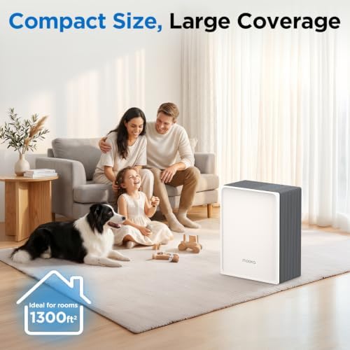 MOOKA Air Purifier for Home Pets Large Room 1300 Ft², Washable Pre-Filter - Image 3