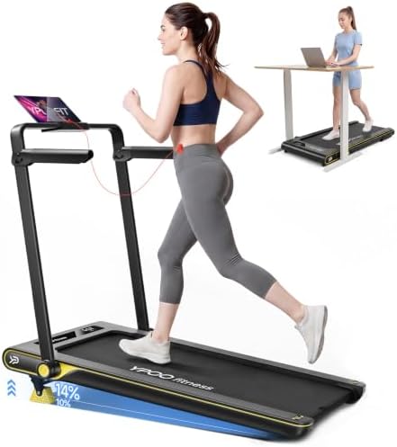 YPOO Walking Pad with 14% Incline Under Desk Treadmill for Home & Office by YPOO