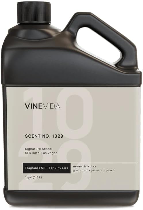 VINEVIDA Scent NO. 1029 Fragrance Oil for Cold Air Diffusers - 1 Gallon (8lbs) - Inspired by: SLS Hotel Las Vegas Hotel Fragrance Diffuser Oil - Hotel Scents for Home - Diffuser Oil by VINEVIDA