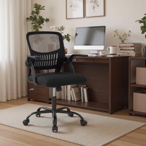 Sweetcrispy Computer Desk Chair, Home Office Chair, Lumbar Support, Black by Sweetcrispy