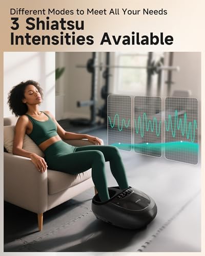 Snailax 2026 Upgraded Foot Massager with Heat,Compression, Shiatsu, Size 15 - Image 5