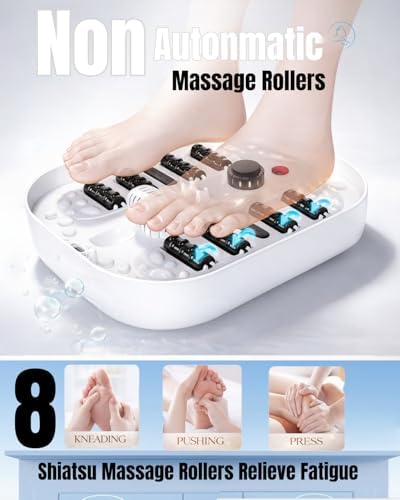 SPA4PIEDS Collapsible Heated Foot Spa Bath with Bubble, Foot Soaking Tub Featuring 8 Shiatsu Rollers, Pumice Stone and Built-in Timer for Mom, Dad and Foot Relaxation (Black) - Image 3
