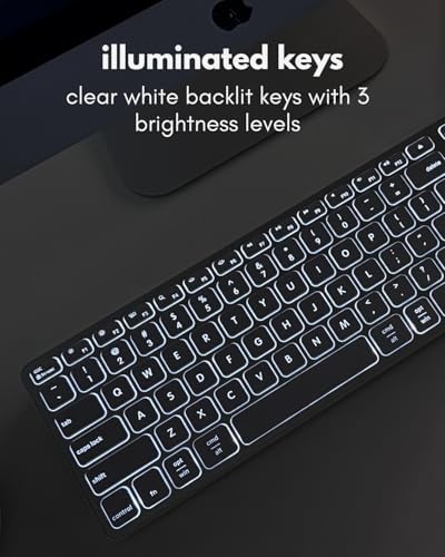 Macally Wired Keyboard for Mac with USB Hub (2X USB-A / 1x USB-C) - Compatible Backlit Apple Keyboard with Dual Interface - Auto OS Detection for Mac, MacBook, iMac, PC, Android, iPad, iOS - Silver - Image 5