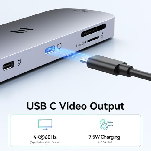Selore USB-C Hub HDMI Adapter 8-in-1 USB-C Video Hub 4K@60Hz USB-C Dongle - Image 2