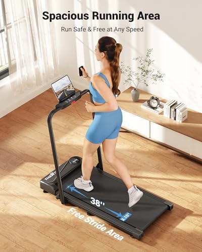 THERUN Walking Pad with Handle Bar, Foldable Under Desk Walking Pad - Image 3