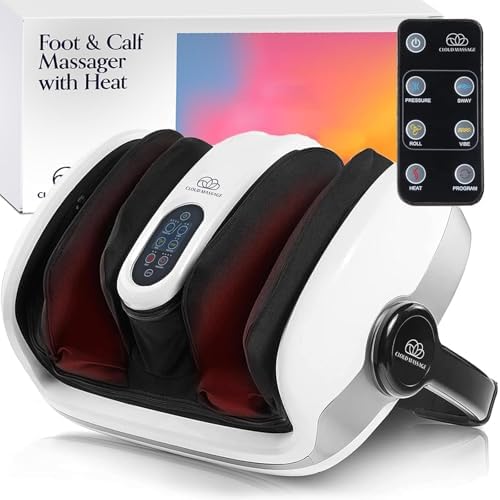 Cloud Massage Shiatsu Foot Massager with Heat, Creamy White by CloudMassage