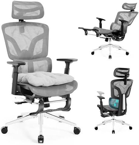 Ergonomic Office Chair with Footrest 4-Level Adjustable Lumbar Suppor by NexthroOfficeChair