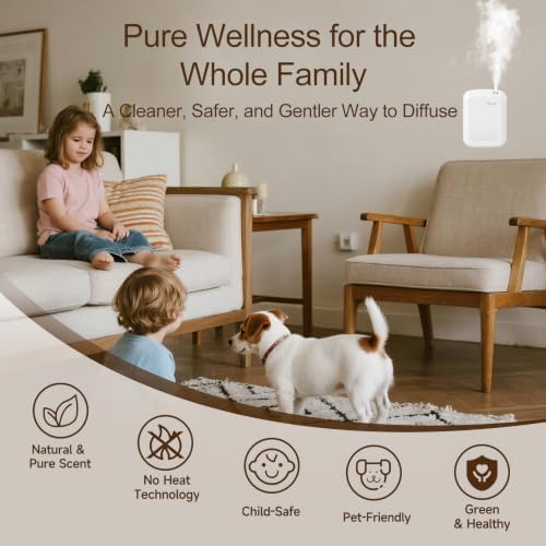 Waterless Essential Oil Diffuser, 3000 Sq.Ft, with 120ml Scent Oil - Image 6