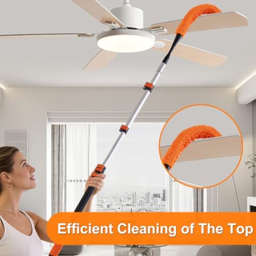 22FT Reach Duster Kit, Dual Lock for Ceiling Fan & Window Cleaning - Image 4
