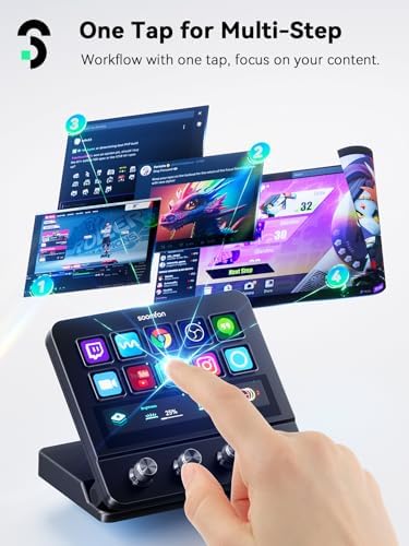 SOOMFON Stream Controller Studio Deck 10 Macro Keys, 4 Dials, 1 Touch Strip - Image 5
