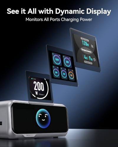 MOKiN 200W Charging Station with Retractable Cord, 6-Port Desktop Charger - Image 5