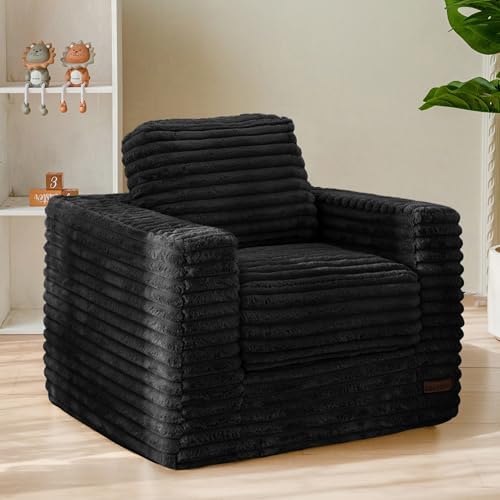 MAXYOYO Kids Bean Bag Chair, Comfy Upholstered Bean Bag Sofa with Filler by MAXYOYO