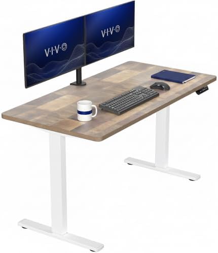 VIVO Reclaimed Wood 55 x 28 in Standing Desk, DESK-KIT-1W55P by VIVO