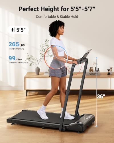 THERUN Walking Pad with Handle Bar, 300 lbs 6.2 mph Under Desk Treadmill - Image 5