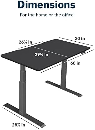 Vari Classic Electric Standing Desk – 60x30 – Black/Slate - Image 2