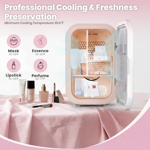 Kikihouse 22L Mini Skincare Fridge, Small Personal Makeup Refrigerator - Image 3