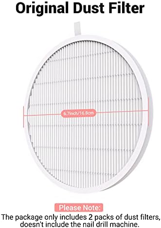 MelodySusie Nail Dust Collector Replacement Filter 2 Pack, Reusable Dust Filter for MelosySusie Vacuum Fan Dust Collector Extractor Electric Dust Suction Machine - Image 4