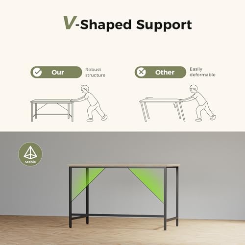 Mericonia 55x20 Inch Computer Desk, 0.6" Thick Small Office Table - Image 4