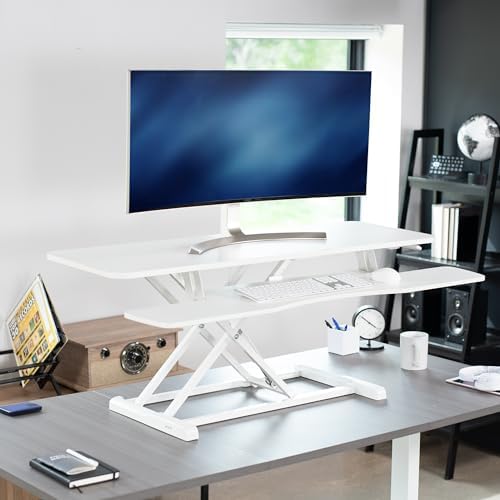 VIVO White 48 in Standing Desk Converter, DESK-V048KW - Image 2