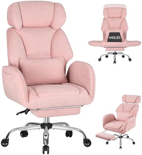 HOFFREE Criss Cross Chair with Wheels for Gaming,Reading,Working(Pink) by HOFFREEOfficial