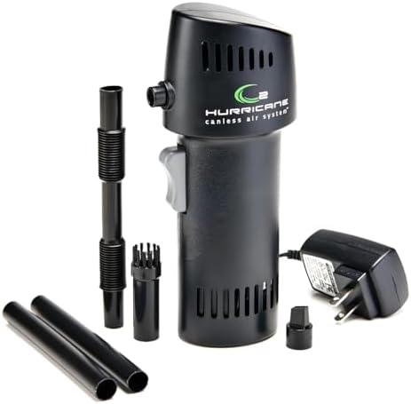 Canless Air O2 Hurricane Industrial Air Duster - Rechargeable Air Blower with 220+ MPH Airflow - 5 Precision Nozzles Dust Removal Tool - Compressed Air Alternative for Electronics & Car Detailing by CanlessAir