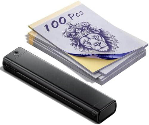 Phomemo M08F Tattoo Stencil Printer, Bluetooth, with 100Pcs Transfer Paper by Phomemo